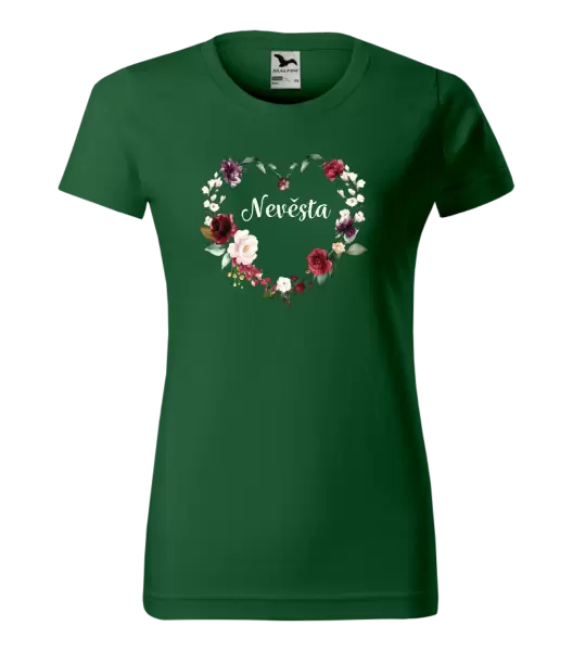 Dámské tričko Nevěsta - květinové srdce