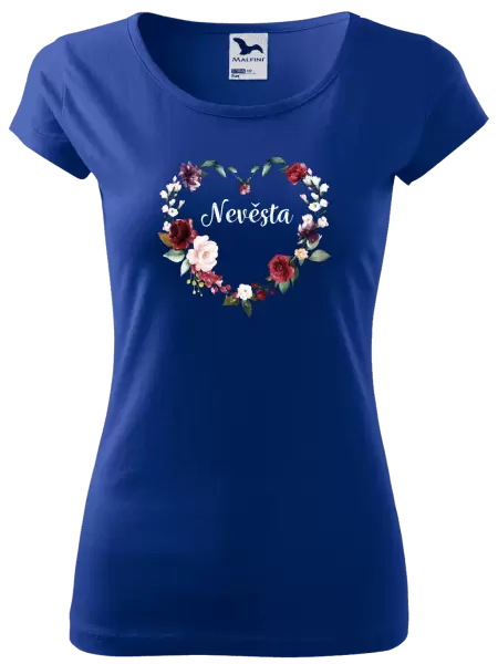 Dámské tričko Nevěsta - květinové srdce