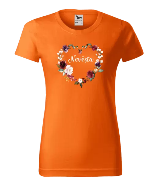 Dámské tričko Nevěsta - květinové srdce
