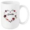 Hrnek Nevěsta - květinové srdce
