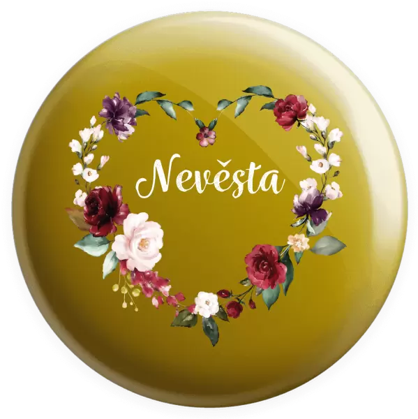 Placka Nevěsta - květinové srdce