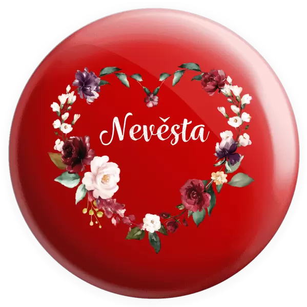 Placka Nevěsta - květinové srdce
