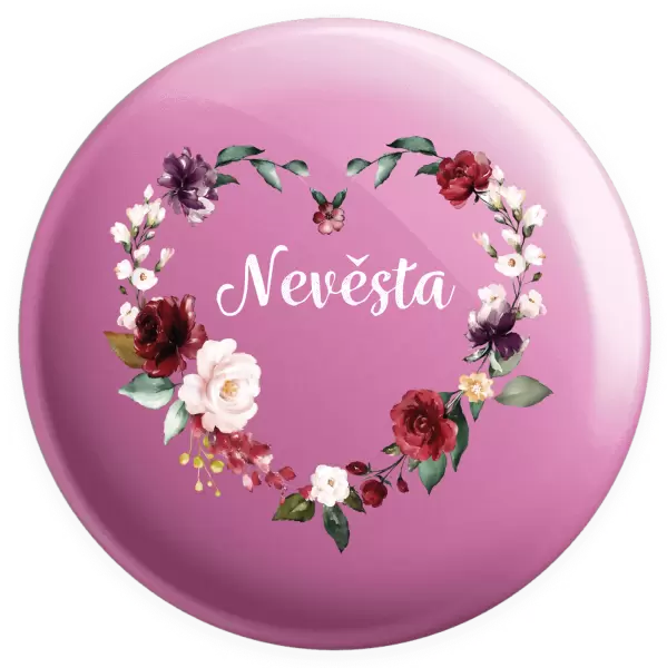 Placka Nevěsta - květinové srdce