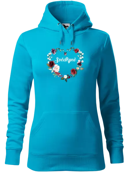 Dámská mikina Svědkyně - květinové srdce