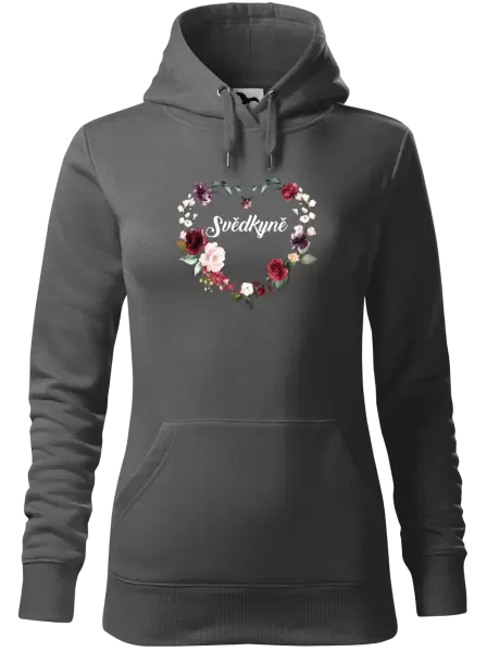 Dámská mikina Svědkyně - květinové srdce