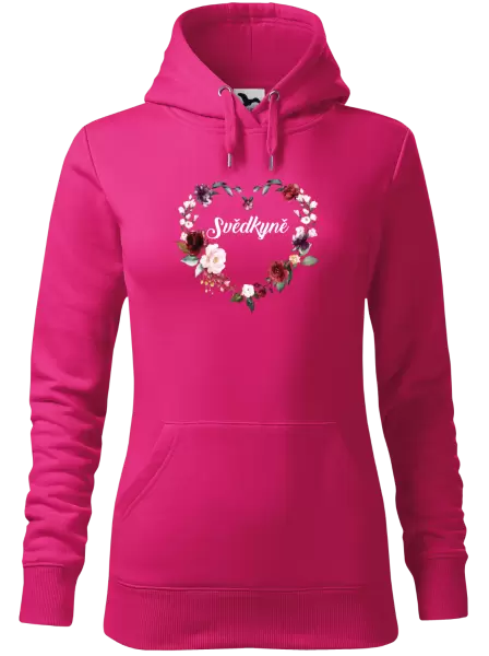 Dámská mikina Svědkyně - květinové srdce