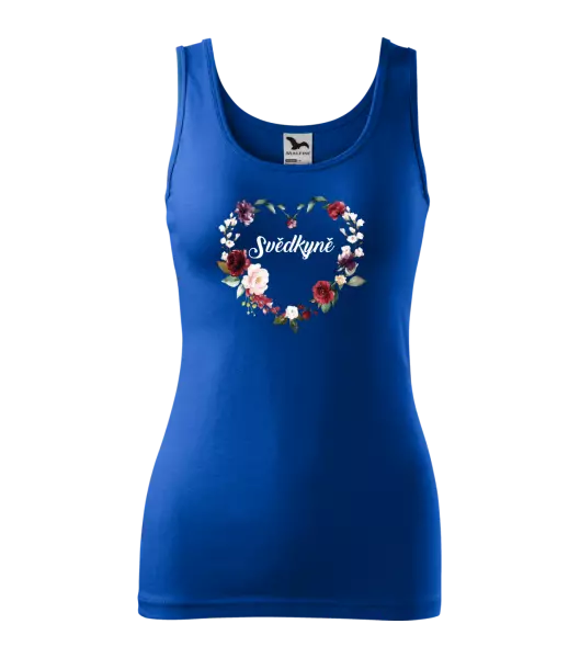 Dámské tílko Svědkyně - květinové srdce