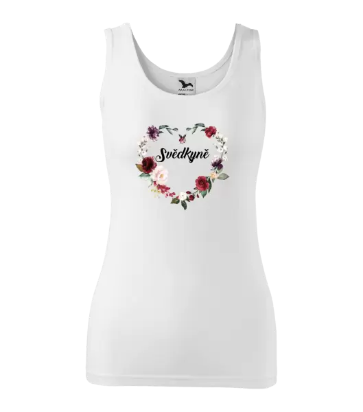 Dámské tílko Svědkyně - květinové srdce