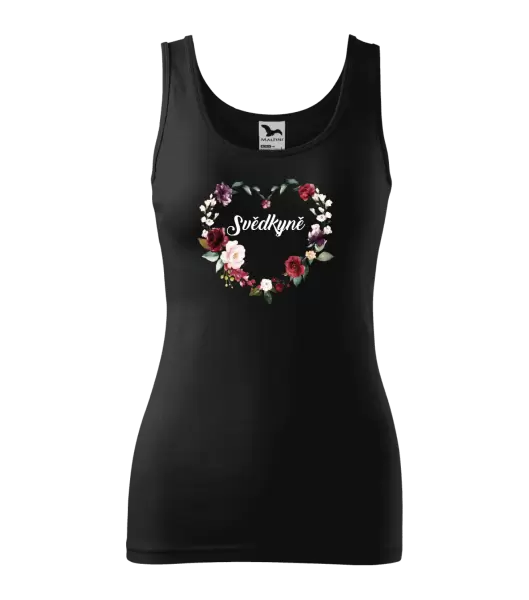 Dámské tílko Svědkyně - květinové srdce