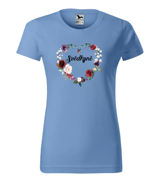 Dámské tričko Svědkyně - květinové srdce