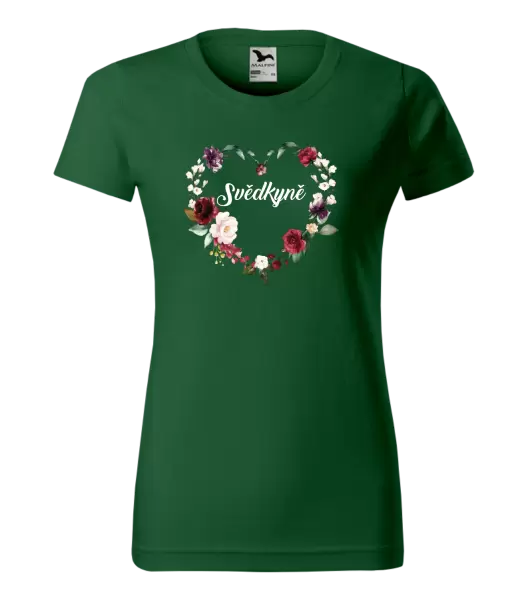 Dámské tričko Svědkyně - květinové srdce