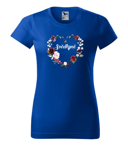 Dámské tričko Svědkyně - květinové srdce