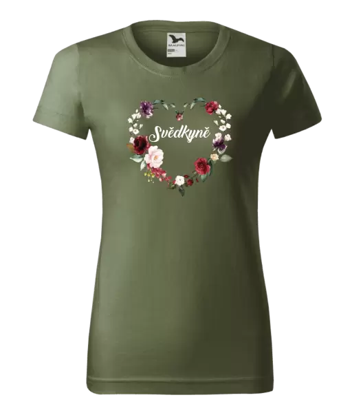 Dámské tričko Svědkyně - květinové srdce