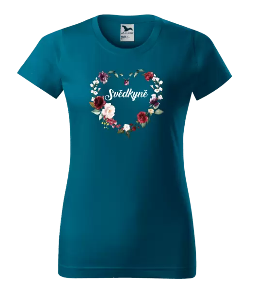 Dámské tričko Svědkyně - květinové srdce