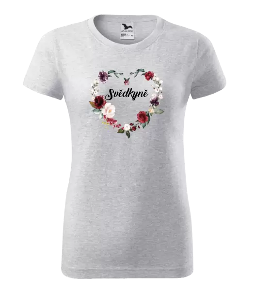 Dámské tričko Svědkyně - květinové srdce