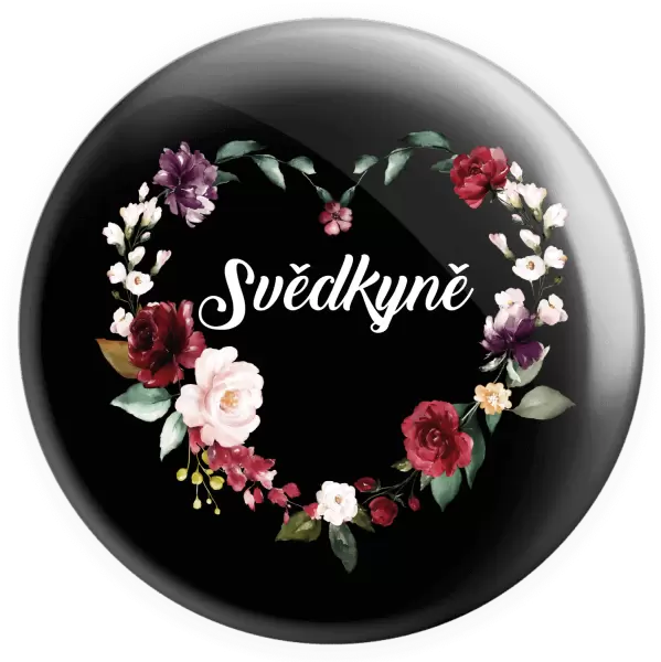 Placka Svědkyně - květinové srdce