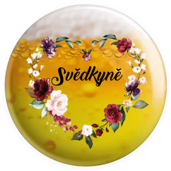 Placka Svědkyně - květinové srdce