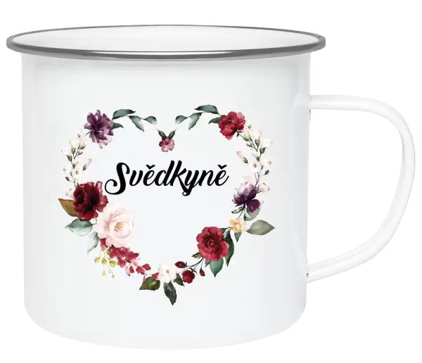 Plecháček Svědkyně - květinové srdce