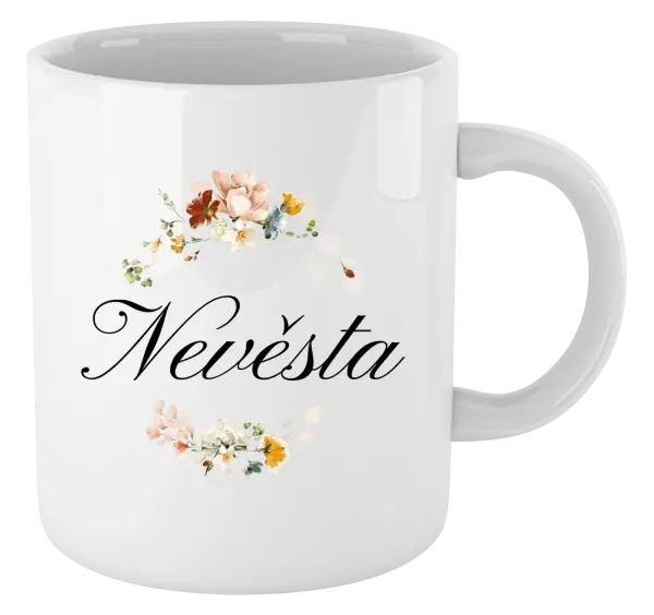 Hrnek Nevěsta - květinový věneček