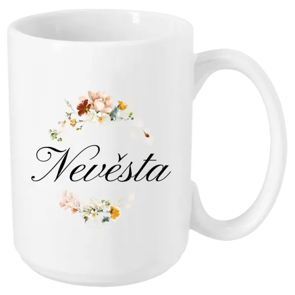 Hrnek Nevěsta - květinový věneček