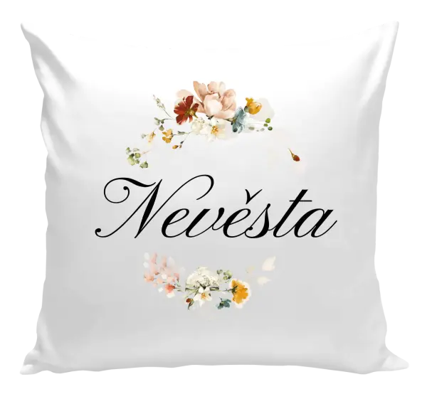 Polštář Nevěsta - květinový věneček