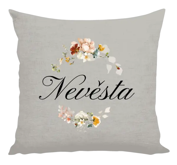 Polštář Nevěsta - květinový věneček