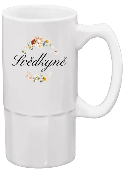 Půllitr Svědkyně - květinový věneček