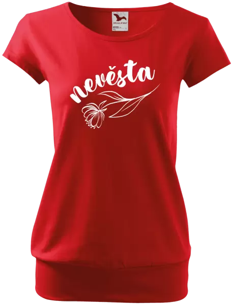 Dámské tričko Nevěsta - s květinou
