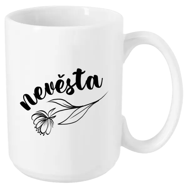Hrnek Nevěsta - s květinou