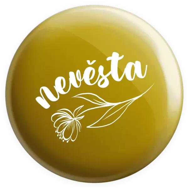 Placka Nevěsta - s květinou