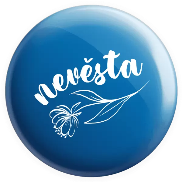 Placka Nevěsta - s květinou