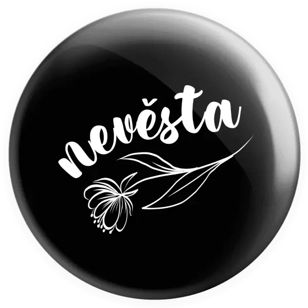 Placka Nevěsta - s květinou