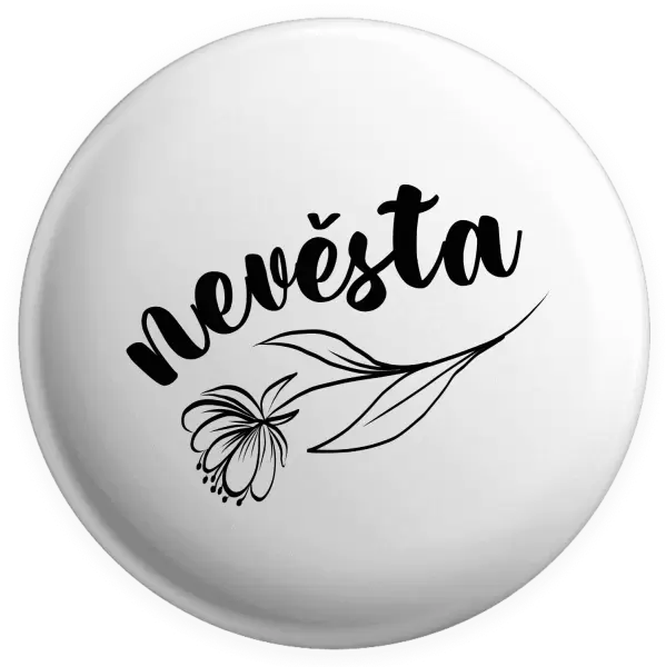 Placka Nevěsta - s květinou