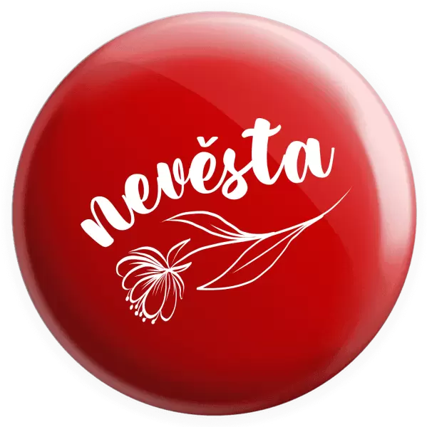 Placka Nevěsta - s květinou