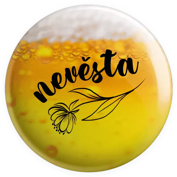 Placka Nevěsta - s květinou