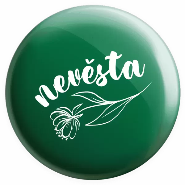 Placka Nevěsta - s květinou