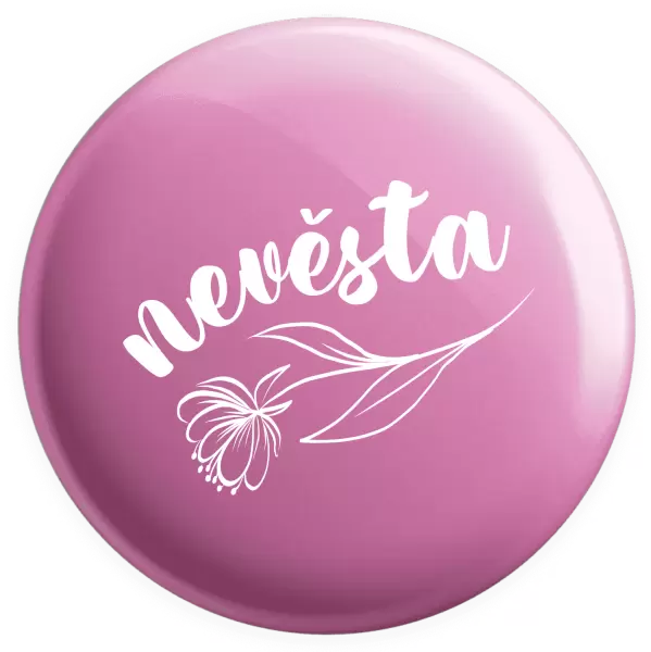 Placka Nevěsta - s květinou