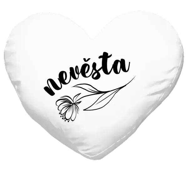 Polštář Nevěsta - s květinou