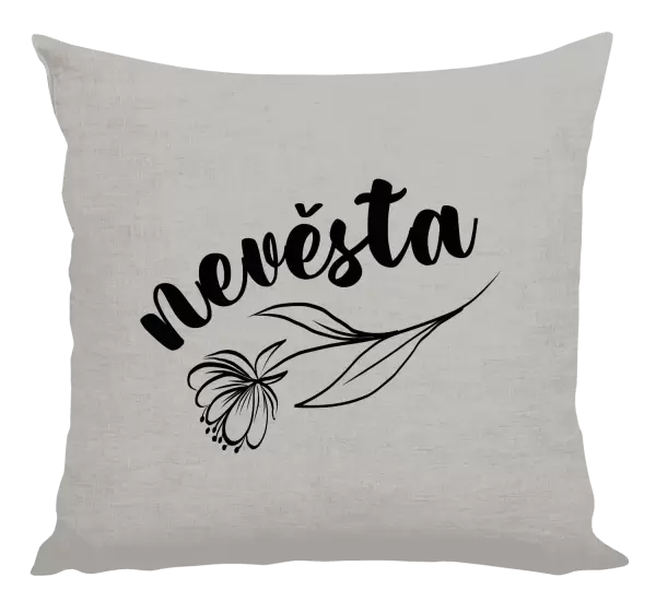 Polštář Nevěsta - s květinou