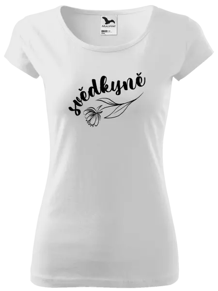 Dámské tričko Svědkyně - s květinou