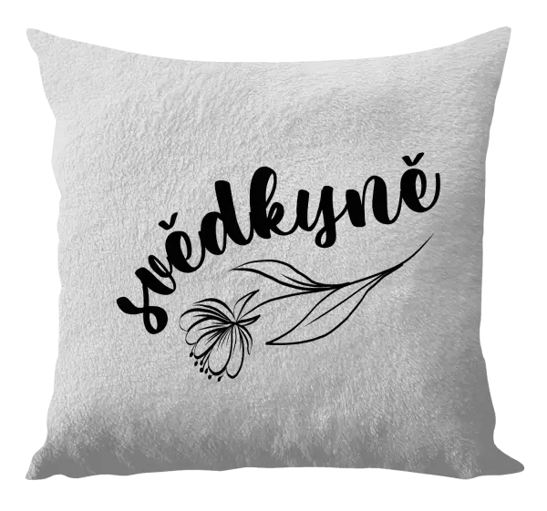 Polštář Svědkyně - s květinou