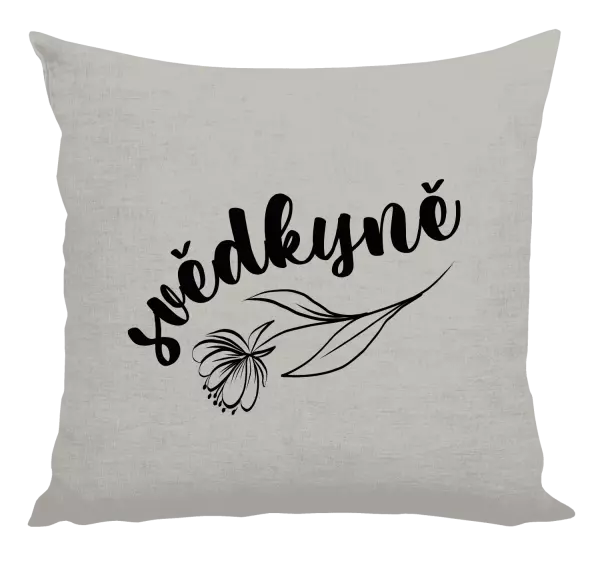 Polštář Svědkyně - s květinou