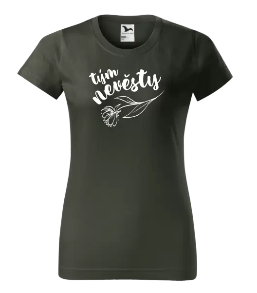 Dámské tričko Tým nevěsty - s květinou