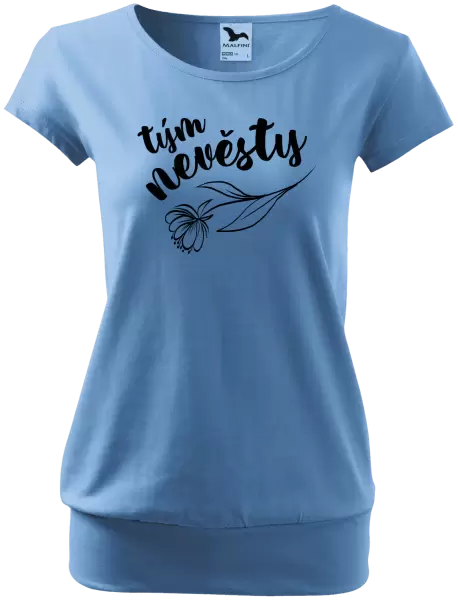 Dámské tričko Tým nevěsty - s květinou