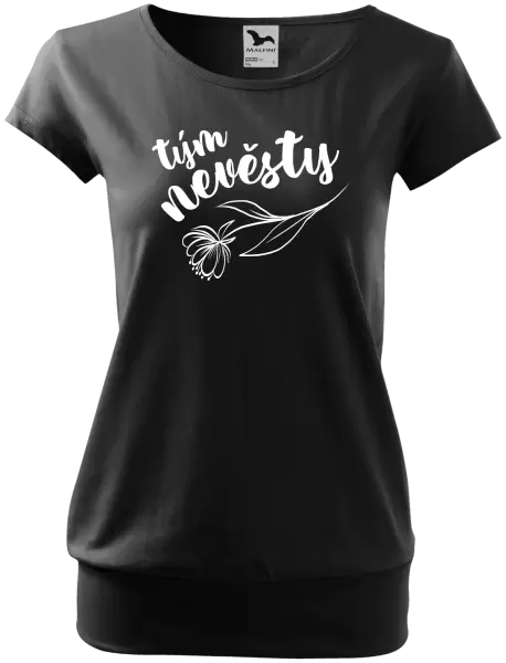 Dámské tričko Tým nevěsty - s květinou