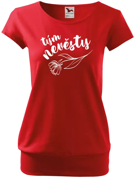 Dámské tričko Tým nevěsty - s květinou