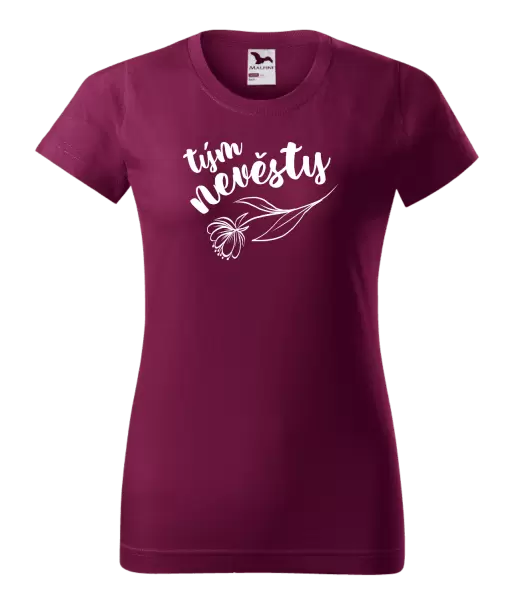 Dámské tričko Tým nevěsty - s květinou