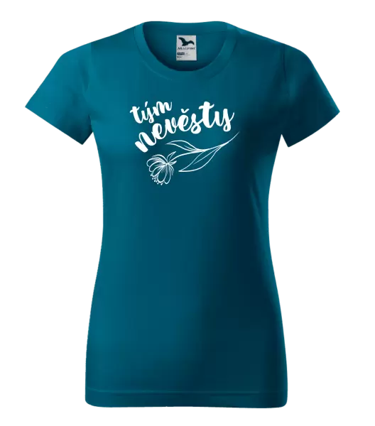 Dámské tričko Tým nevěsty - s květinou