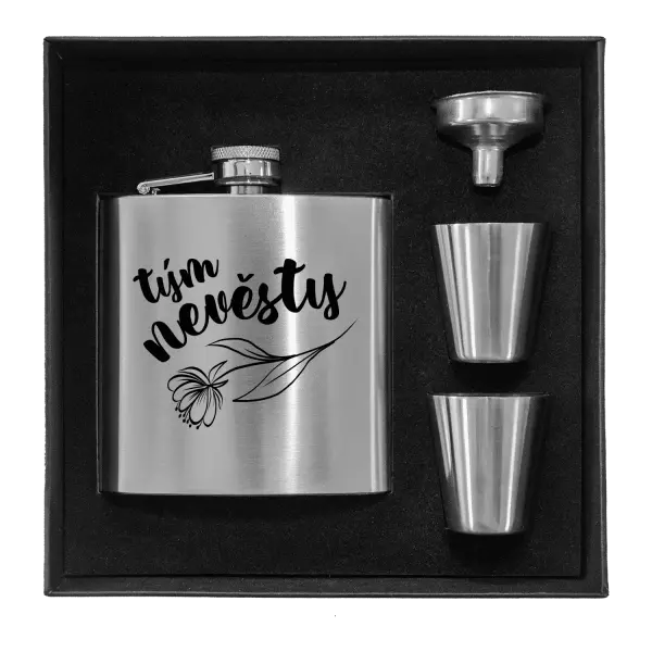 Placatka v krabičce Tým nevěsty - s květinou