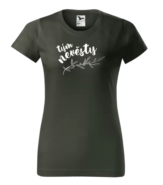 Dámské tričko Tým nevěsty - s větvičkou